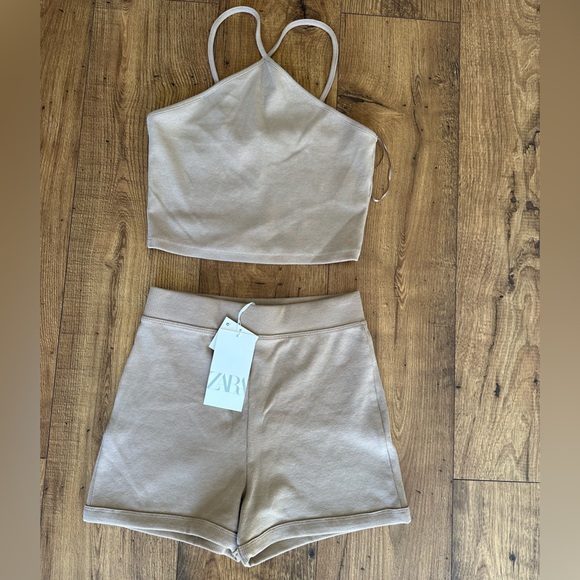 Zara crop & short set. NWT - Picture 2 of 4